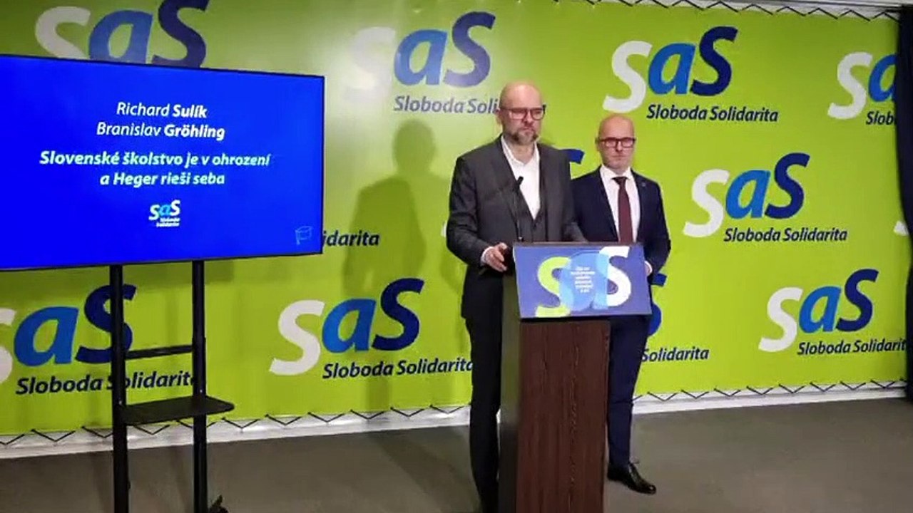 ZÁZNAM: SaS pôjde do volieb samostatne, Hegerovu stranu vníma ako možného partnera