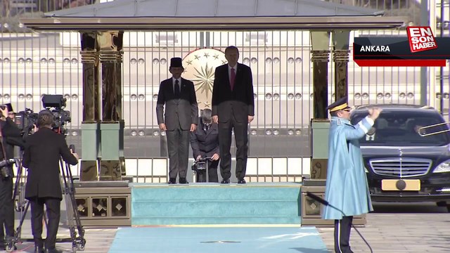 Brunei Sultanı, Cumhurbaşkanı Erdoğan ile görüşmek üzere Beştepe'de