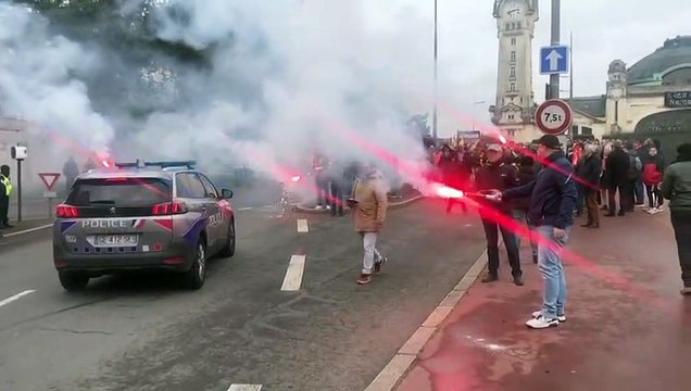 Manif cheminots retraites à Limoges