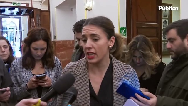 Irene Montero: Es una mala noticia que el PSOE venga al Congreso a darse la mano con el PP