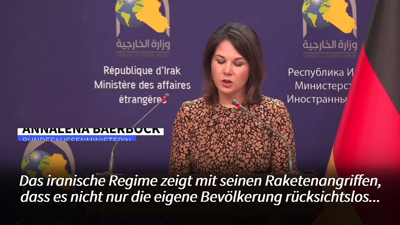Baerbock: Iran gefährdet Stabilität in ganz Nahost