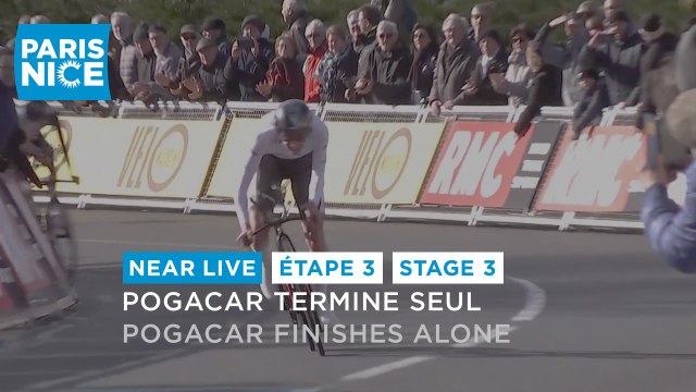 Pogacar termine seul / Pogacar finishes alone - Étape 3 / Stage 3 - #ParisNice 2023