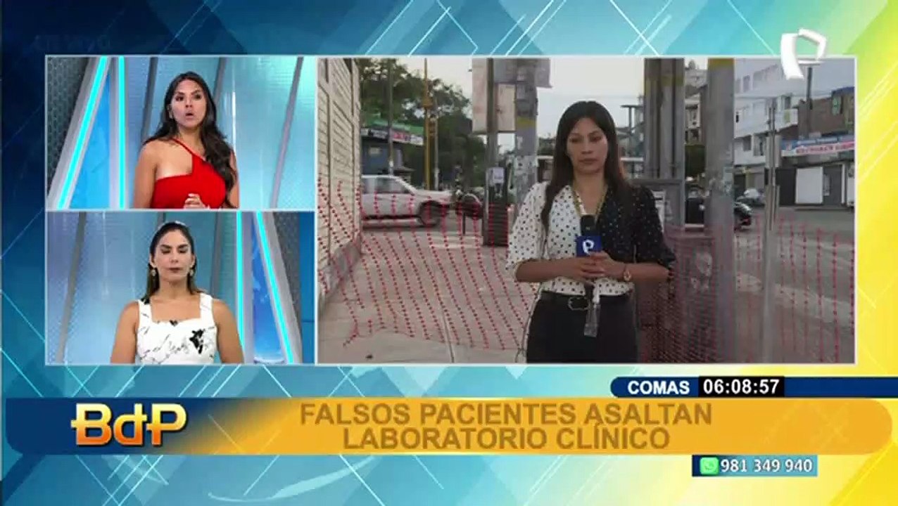 Grupo de delincuentes se hacen pasar por pacientes y asaltan laboratorio clínico en Comas