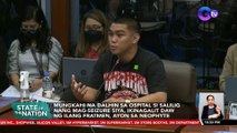 Mungkahi na dalhin sa ospital si Salilig nang mag-seizure siya, ikinagalit daw ng ilang fratmen, ayon sa neophyte | SONA