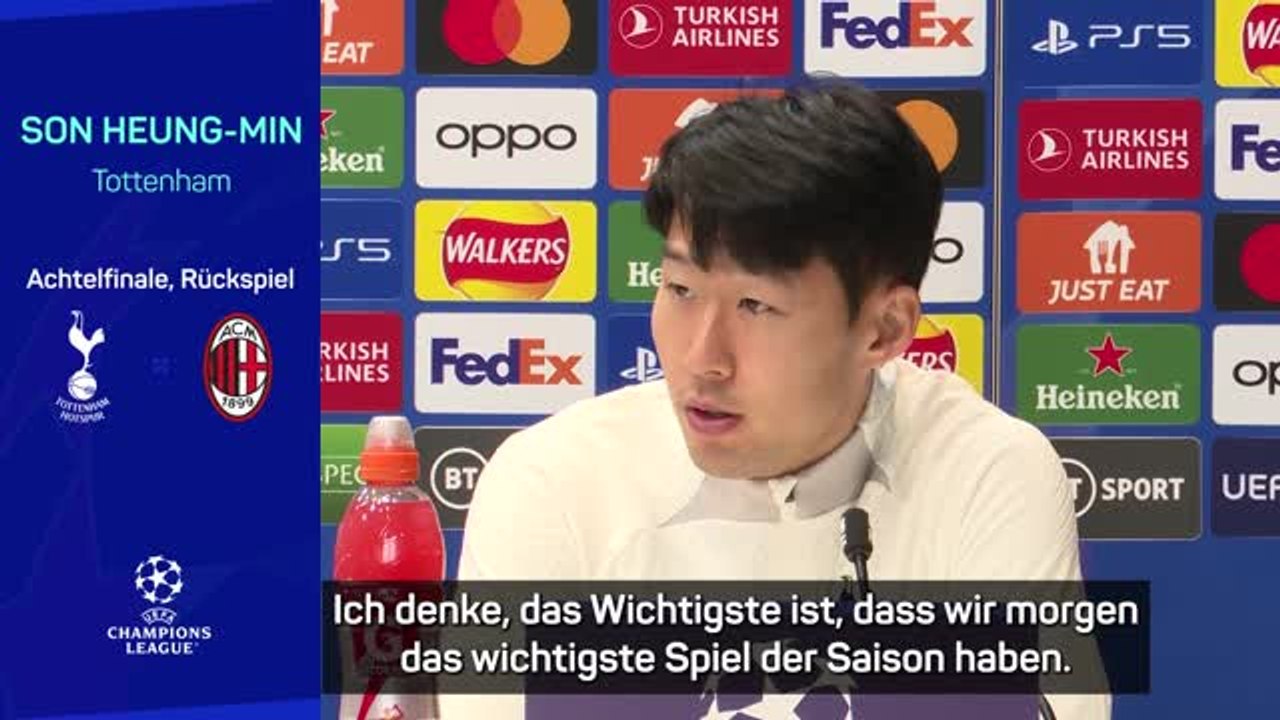 Son vor Milan: 'Wichtigstes Spiel der Saison'