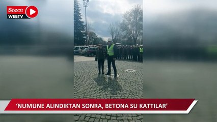 Uşak’ta betona su kattılar, itiraz eden kontrol mühendisini dövdüler