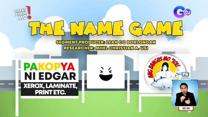 Mga negosyong may paandar na pangalan, alamin! | Dapat Alam Mo!