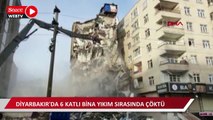 Diyarbakır'da 6 katlı bina yıkım sırasında çöktü: O anlar kamerada
