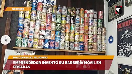 Emprendedor inventó su barbería móvil en Posadas