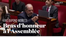 Bras d'honneur à l'Assemblée : Eric Dupond-Moretti assume