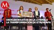 Develan billetes de la Lotería Nacional dedicados a las Utopías de Iztapalapa