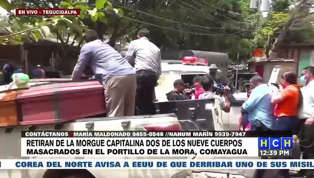 ¡Ingresados a la morgue capitalina, ocho de los nueve masacrados en Comayagua!