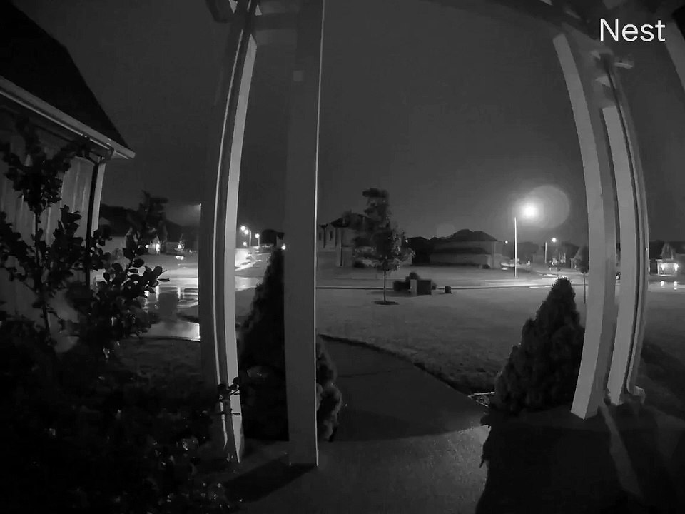 Lightning Strikes Neighbor's House