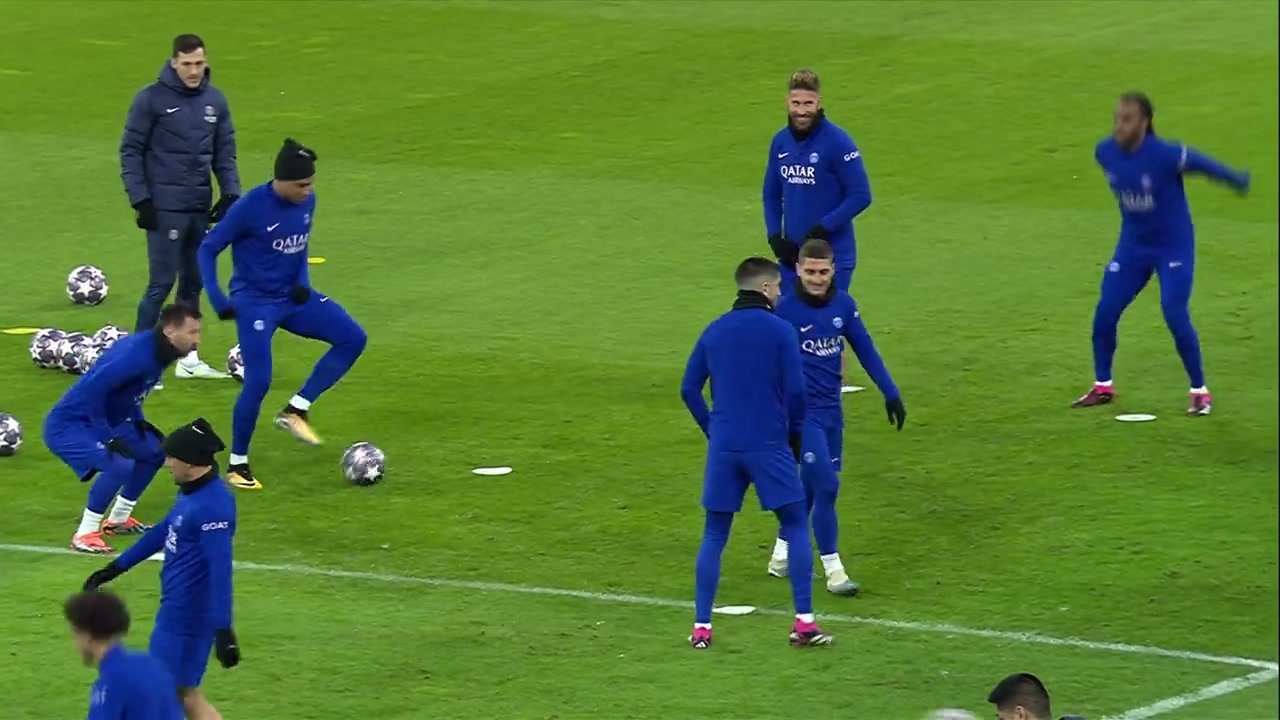 PSG training pre Bayern Munich