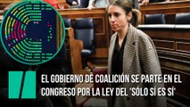 El Gobierno de coalición se parte en el Congreso por la ley del 'sólo sí es sí'