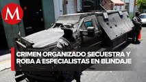 Autoridades dan reporte de balísticas de especialista en blindaje que han sido secuestrados