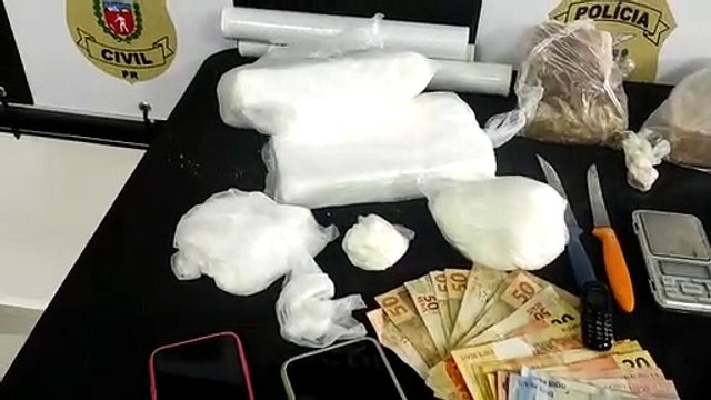 Polícia Civil de Umuarama apreende crack e cocaína avaliados em R$ 210 mil