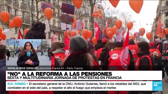Informe desde París: sindicatos catalogan movilizaciones contra reforma pensional como históricas