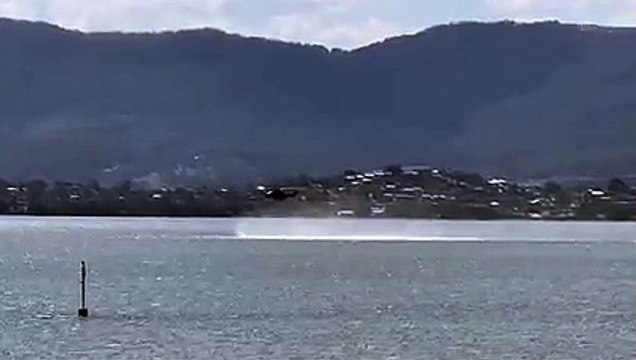 Helicopter hovering over Lake Illawarra/Illawarra Mercury/8.3.23