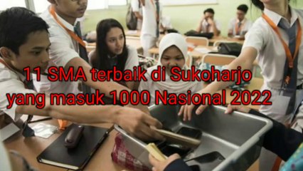 11 Sekolah Menengah Atas (SMA) NegeriSwasta Terbaik di Sukoharjo yang masuk 1000 Nasional 2022