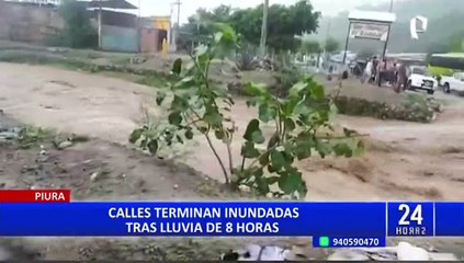 Télécharger la video: Calles de Piura, Tumbes y Lambayeque quedaron inundadas por intensas lluvias y desborde de ríos