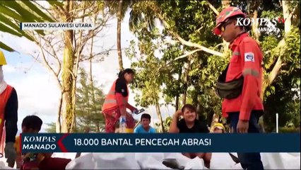 Kementerian PUPR RI Lakukan Pemagaran Dilokasi Abrasi Pantai Amurang