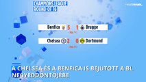 A Chelsea és a Benfica jutott be elsőként a Bajnokok Ligája negyeddöntőjébe