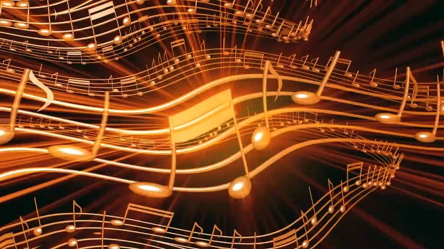Musical Background Screen. Animated Background.