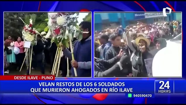 Puno: velan restos de los seis soldados que murieron tras cruzar el río Ilave