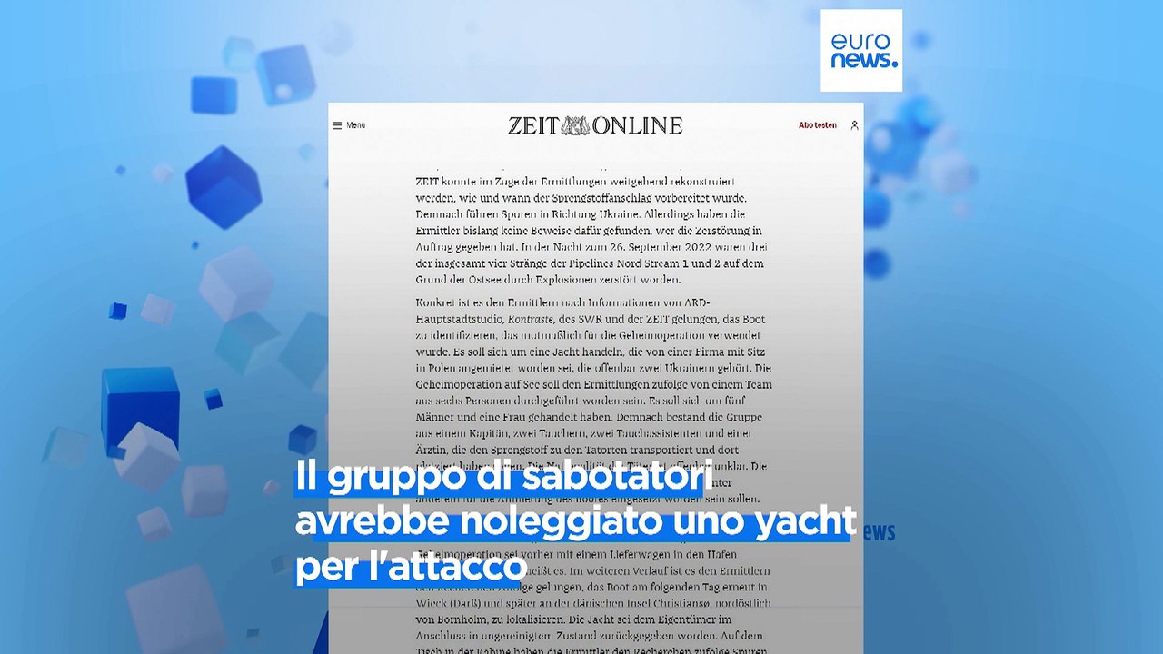 Sabotaggio del gasdotto Nord Stream: spunta la pista ucraina