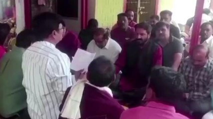 कटनी: भाजपा नेताओं को सद्बुद्धि देने के लिए कांग्रेसियों ने किया हनुमान चालीसा का पाठ