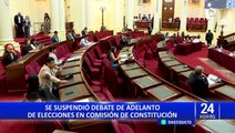 Comisión de Constitución suspende debate sobre adelanto de elecciones