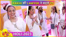 Rakhi Sawant's Lawyer Falguni Brahmatt Shows Dancing Skills At Holi Bash 2023