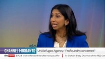 Suella Braverman says UK ‘can’t go on’ taking in people who ‘jump the queue’