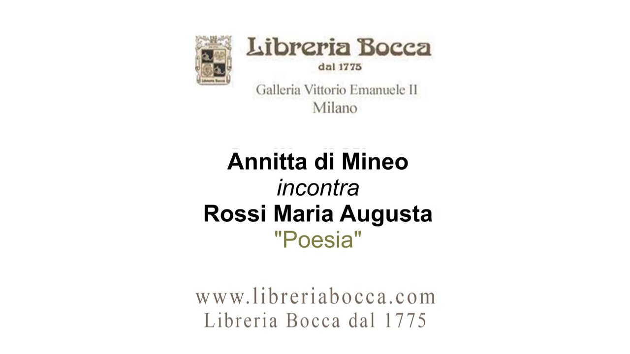 Maria A. Rossi * Libreria BOCCA 2023