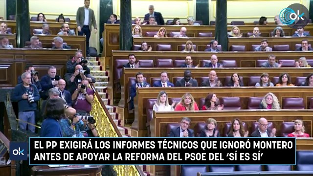 El PP exigirá los informes técnicos que ignoró Montero antes de apoyar la reforma del PSOE del ‘sí es sí’