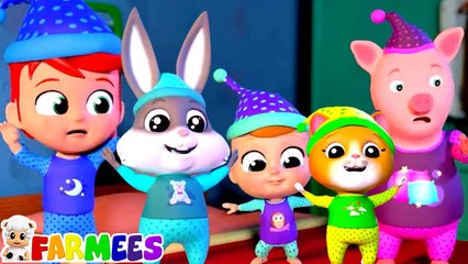 Five Little Farmees Jumping On The Bed + More Cartoon Videos And Kids Songs