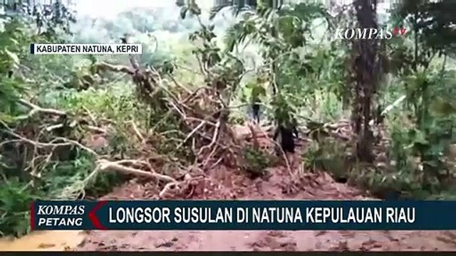 Longsor Susulan Melanda Kabupaten Natuna, Akibatkan Jalan Raya Tertutup Material Longsor!