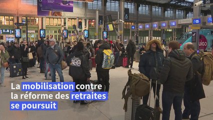 Retraites: gare de Lyon, à Paris, c'est encore "la galère" pour les voyageurs