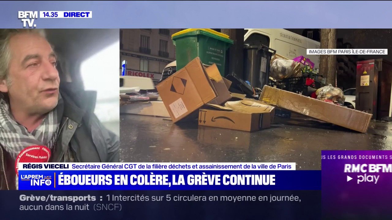 Régis Vieceli (CGT déchets et assainissement à Paris): "Nous reprendrons le boulot dès demain si Emmanuel Macron abandonne sa réforme"