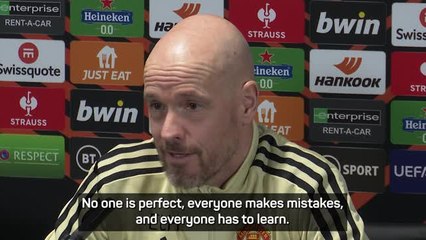 Télécharger la video: Rashford and Ten Hag defend under-fire Fernandes