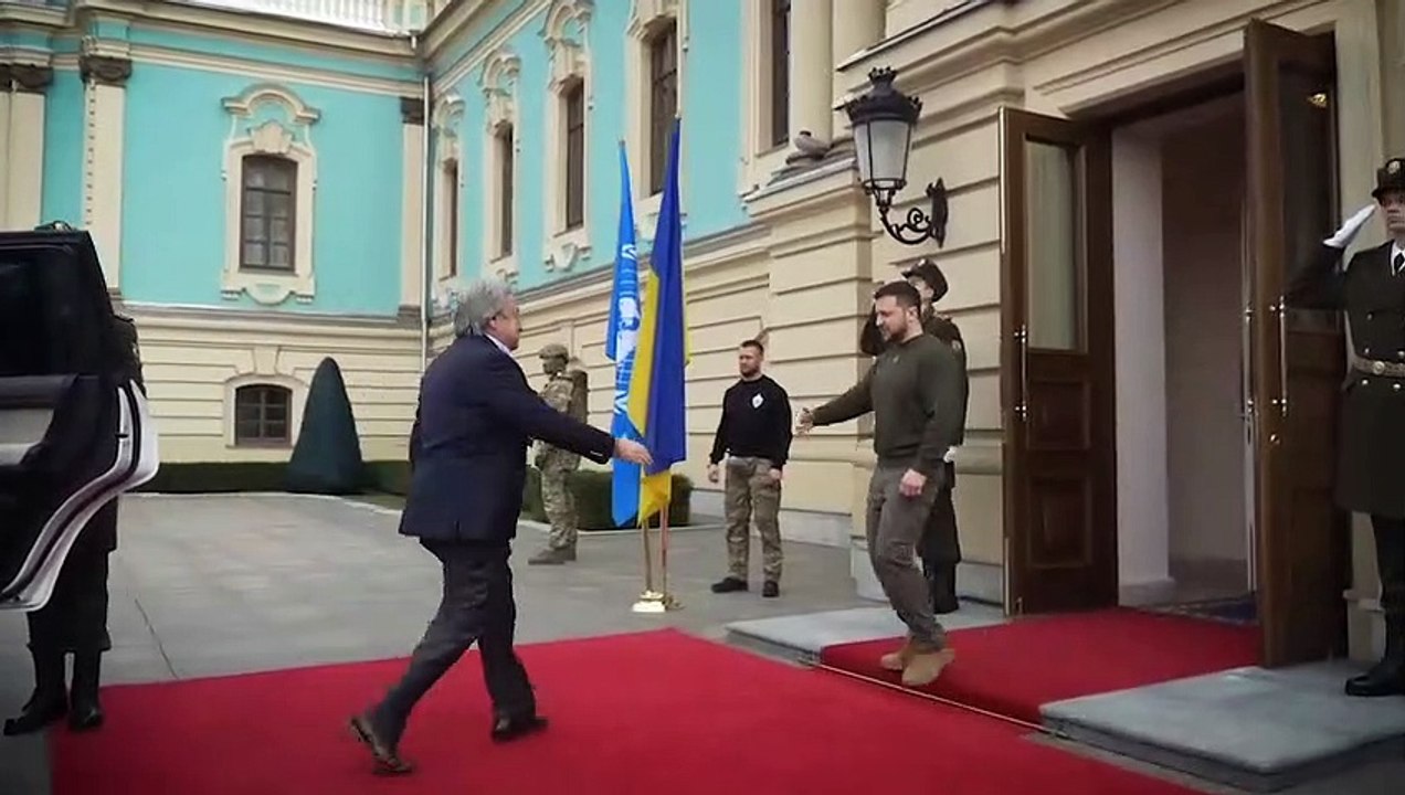 Ucraina-Onu, incontro Zelensky-Guterres a Kiev - Video