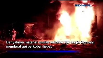Kebakaran Hebat Landa Gudang BBM Diduga Ilegal di Deliserdang