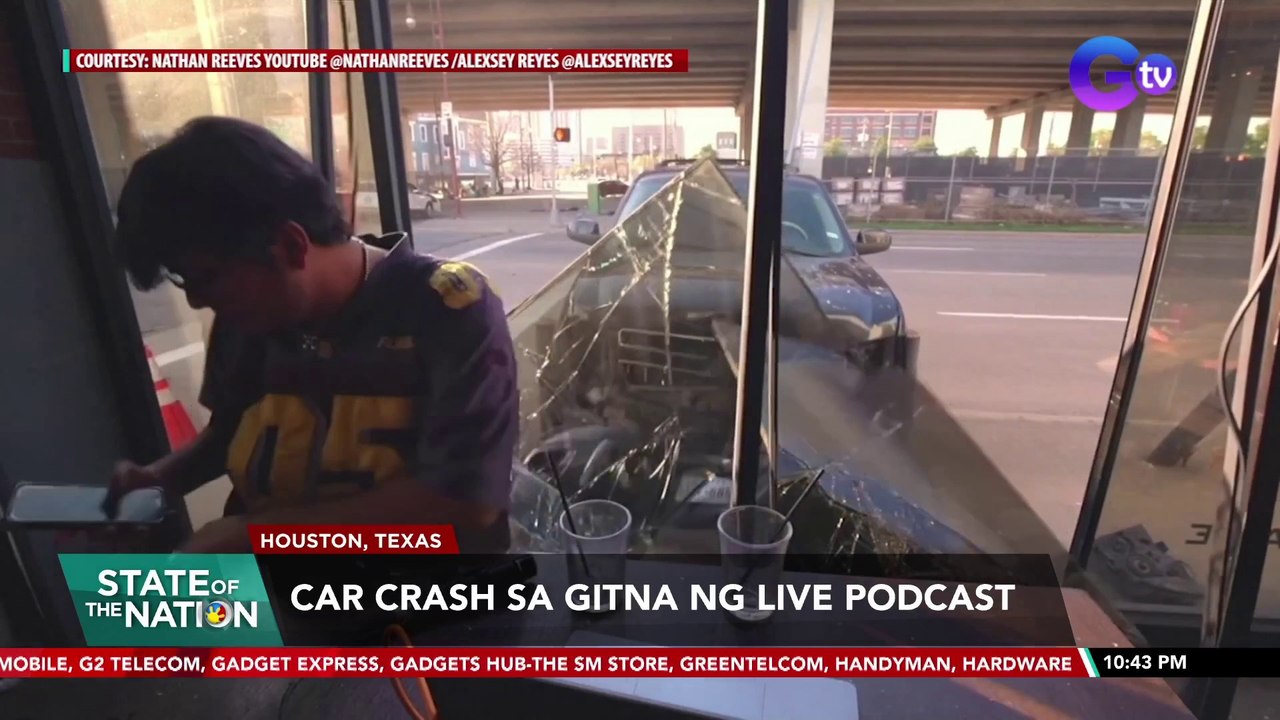 Car crash sa gitna ng live podcast | SONA