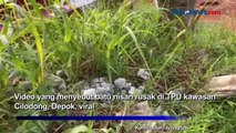 Batu Nisan Rusak di Area TPU Kawasan Cilodong Depok, Warga Penasaran