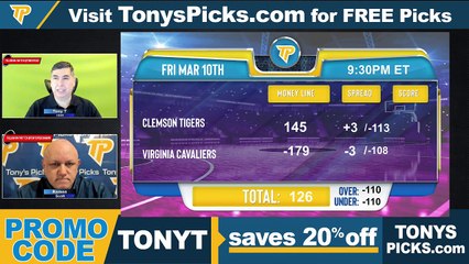Game Day Picks Show Live Expert NBA NCAAB Picks - Predictions, Tonys Picks 3/10/2023