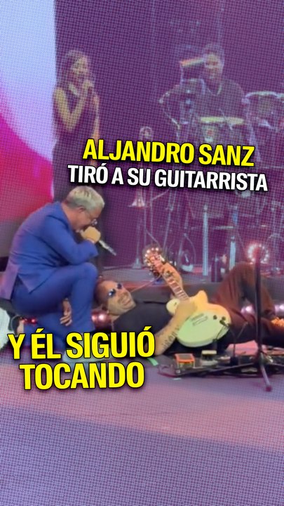 Alejandro Sanz tiró a su guitarrista, pero él siguió tocando