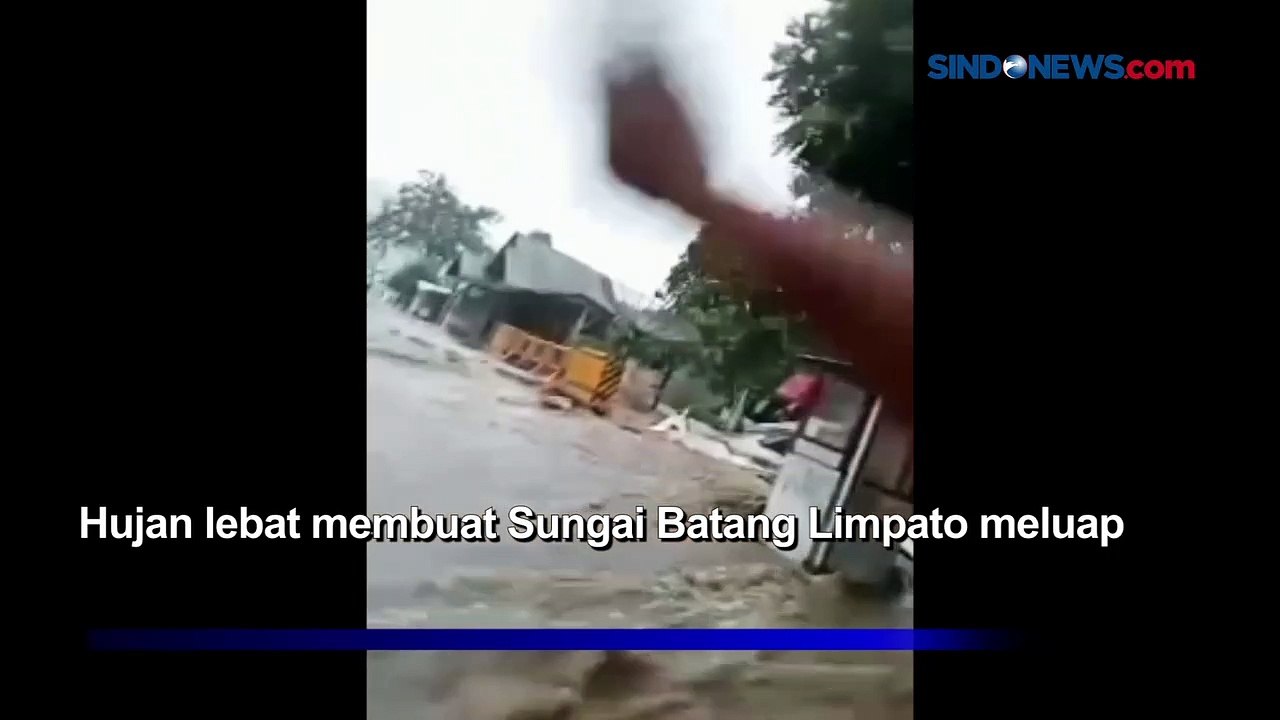 Hujan Deras Sungai Batang Limpato Meluap, Pasaman Barat Banjir