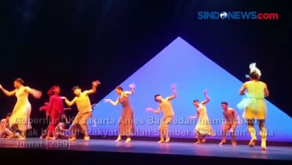 Anies Baswedan Bacakan Sajak Karya WS Rendra di Taman Ismail marzuki