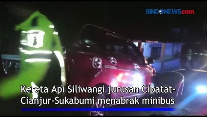 KA Siliwangi Tabrak Minibus di Cikaso Sukabumi, 5 Orang Dilarikan ke RS